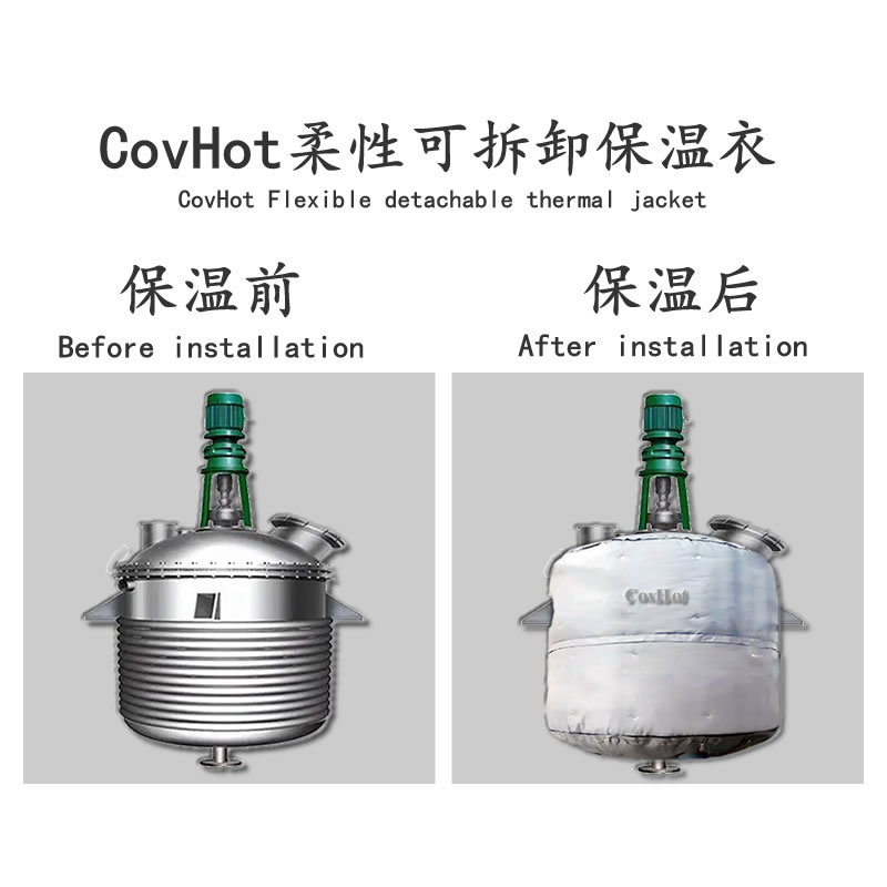 可拆卸柔性反應釜保溫衣廠家 耐高溫550°C來圖定制 批量優惠